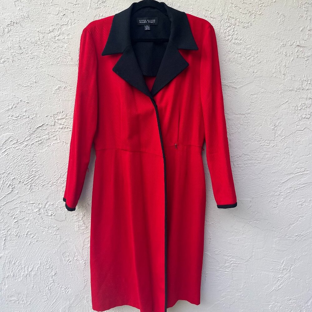 Ellen Tracy Red Dress w/ collar